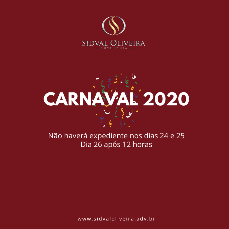 Horário de Funcionamento Carnaval 2020